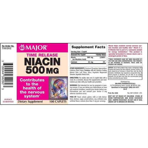 NIACIN CAPS 500MG 100/BT