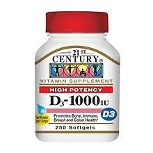 VITAMIN D3 1000IU GELCP 250/BT