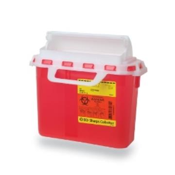 SHARPS COLLECTOR 5.4QT RED