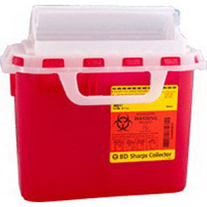 SHARPS COLLECTOR 5.4QT RED