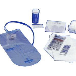 URETHRAL CLSD CATH TRAY W/14FR