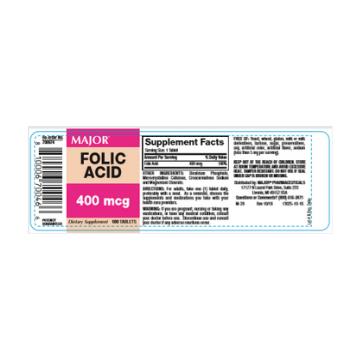 FOLIC ACID 400MCG TAB 100/BT