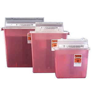 SHARPS CONTAINER 12QT TRAN RED