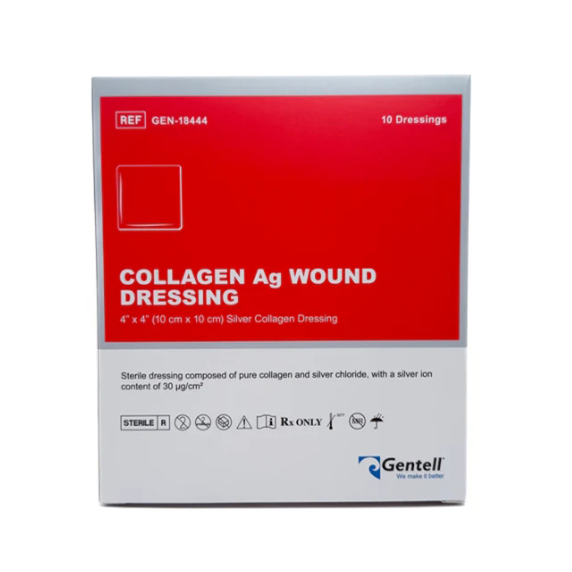 Geriatric Medical | COLLAGEN AG 4X4 DRSG BX/10 Geriatric Medical | COLLAGEN AG 4X4 DRSG BX/10