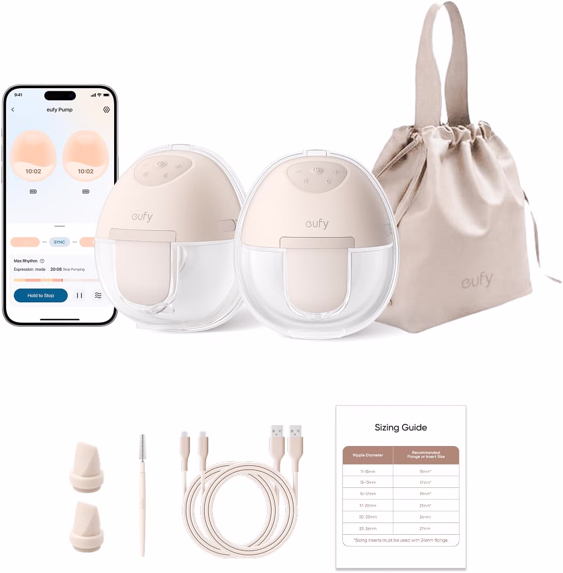 EUFY E10 BREAST PUMP WEARABLE