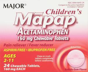 TYLENOL CHILD CHWBL TAB 24/BT