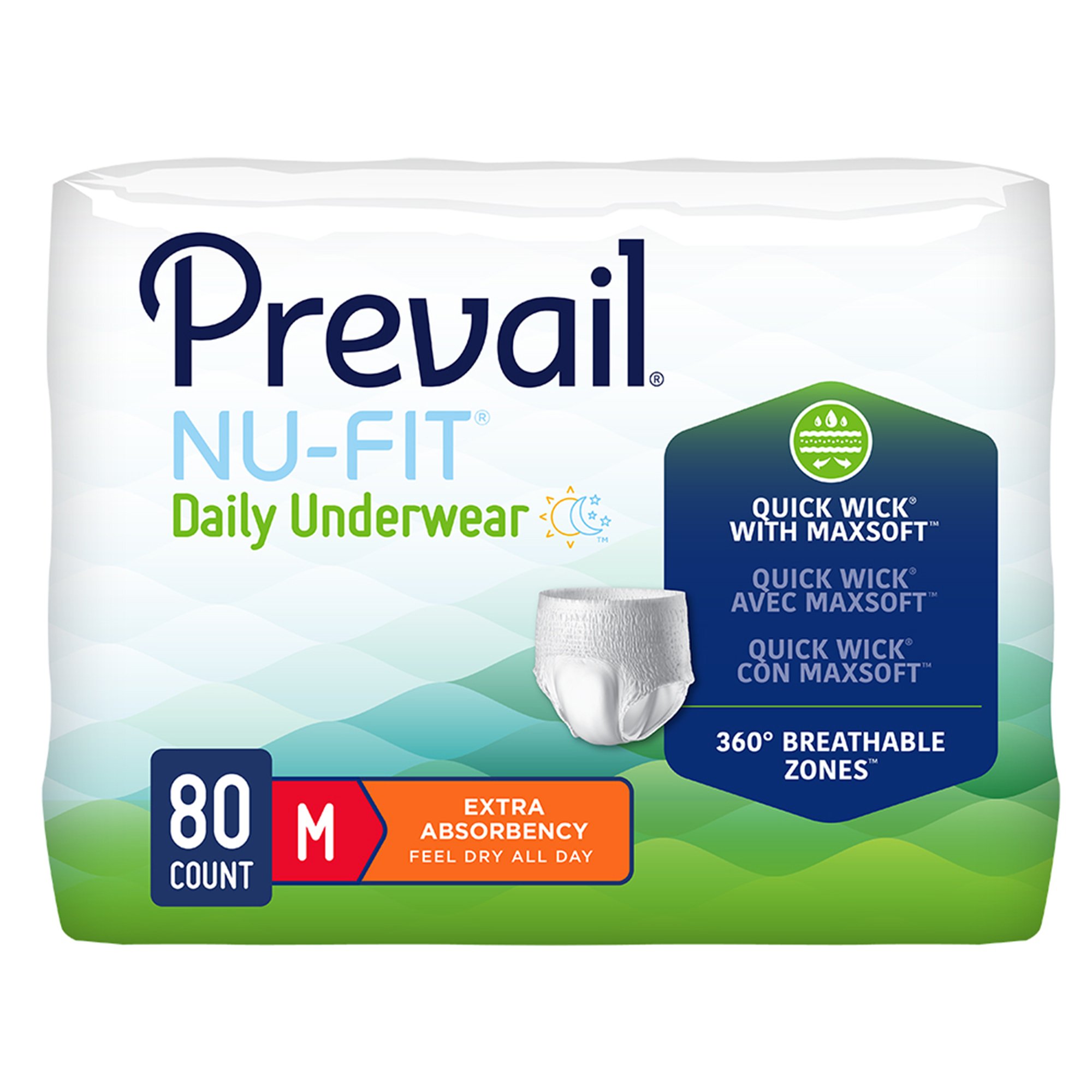 UNDERWEAR PREVAIL NU-FIT MED