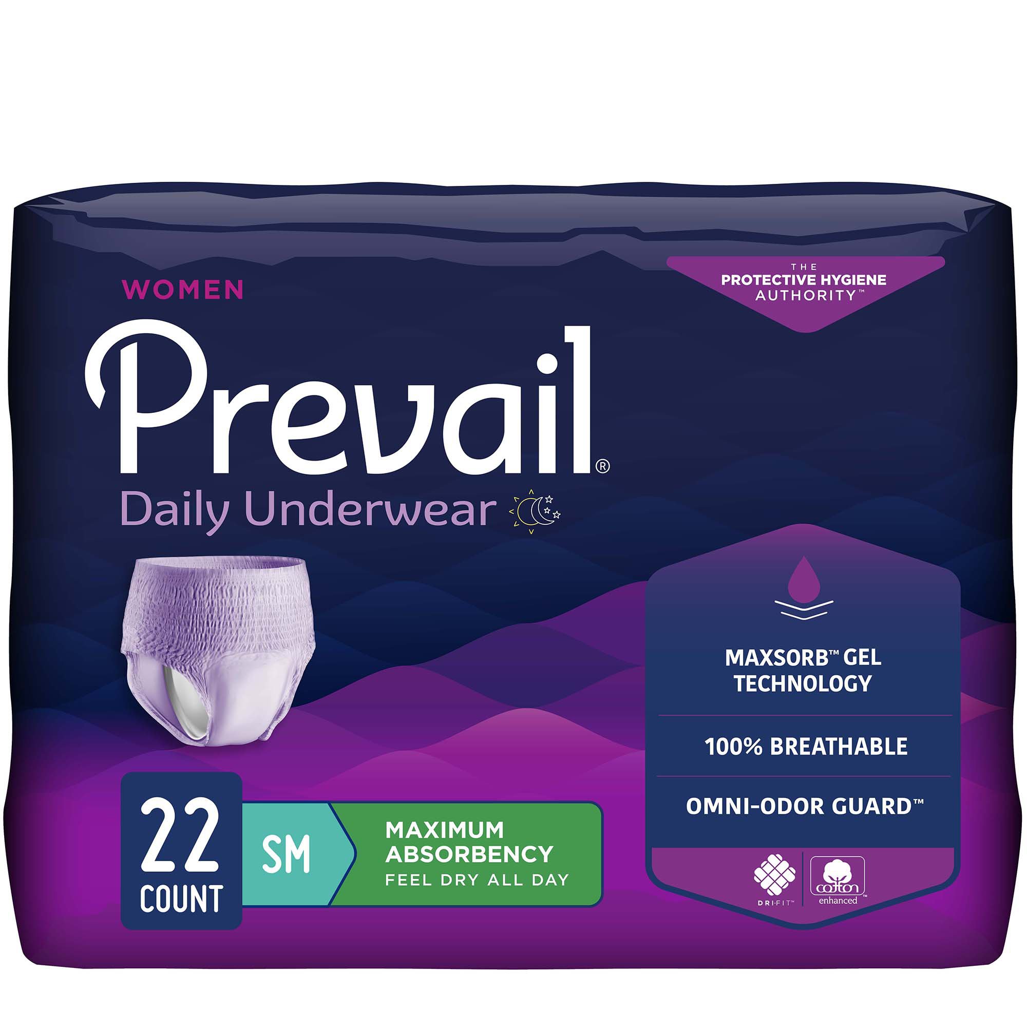 UNDERWEAR PREVAIL F/WOMEN SM