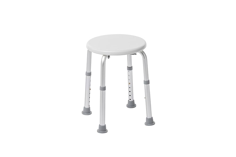 SHOWER/BATH STOOL ROUND WHITE